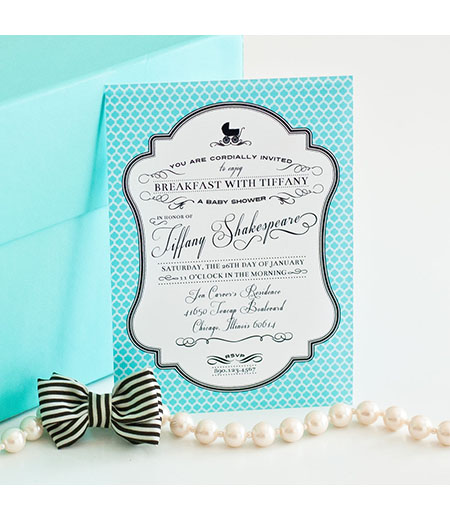 Breakfast at Tiffany's Inspired Printable Invitation - Baby Shower